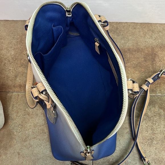 AUTHENTIC COACH CORA PEYTON PORCELAIN BLUE OMBRE HANDBAG PURSE - Picture 7 of 14
